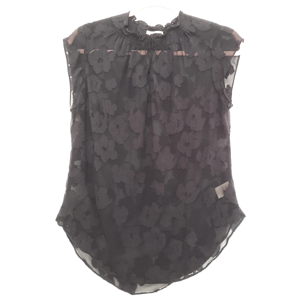 Rebecca Taylor Sheer Floral Blouse 6